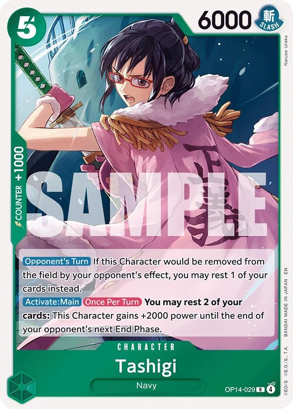 Image for Tashigi (OP14-029) [The Azure Sea's Seven] - One Piece Card Game