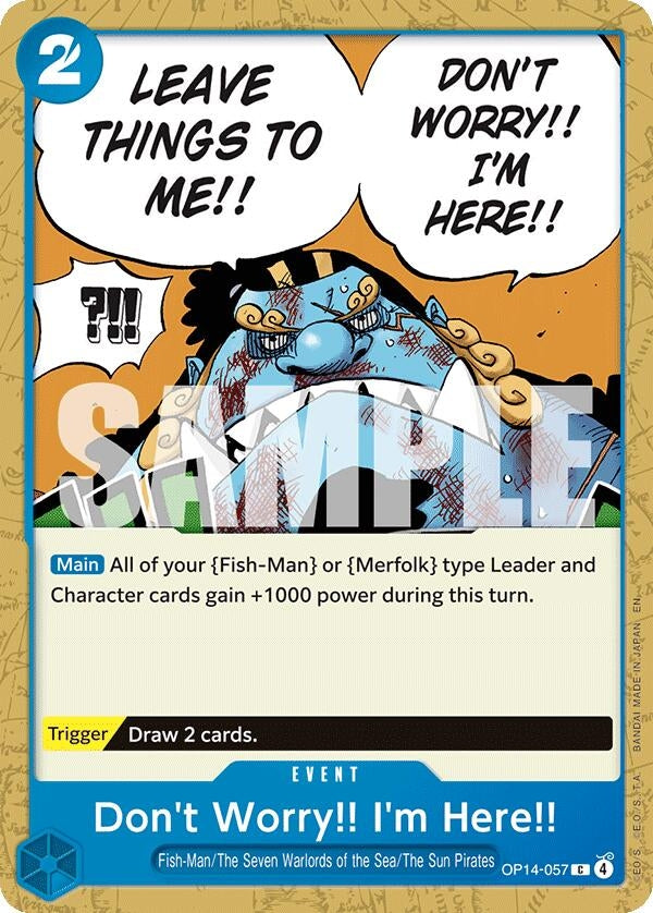 Image for Don't Worry!! I'm Here!! (OP14-057) [The Azure Sea's Seven] - One Piece Card Game