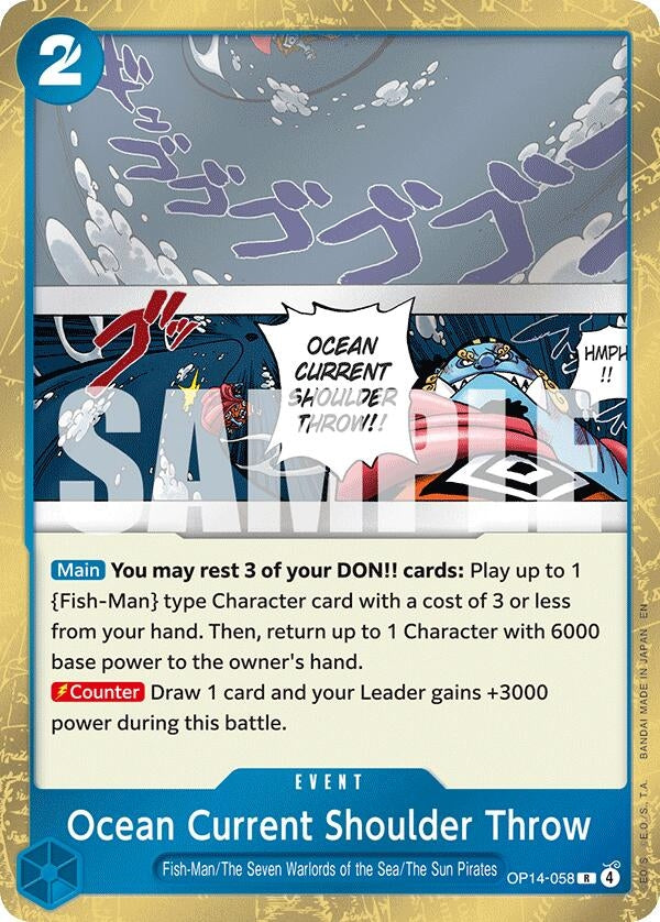 Image for Ocean Current Shoulder Throw (OP14-058) [The Azure Sea's Seven] - One Piece Card Game