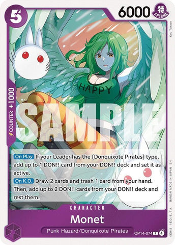 Image for Monet (OP14-074) [The Azure Sea's Seven] - One Piece Card Game
