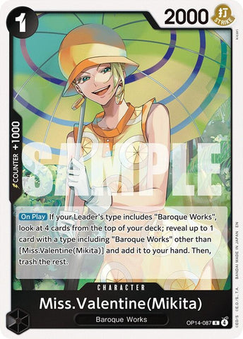 Image for Miss.Valentine(Mikita) (OP14-087) [The Azure Sea's Seven] - One Piece Card Game