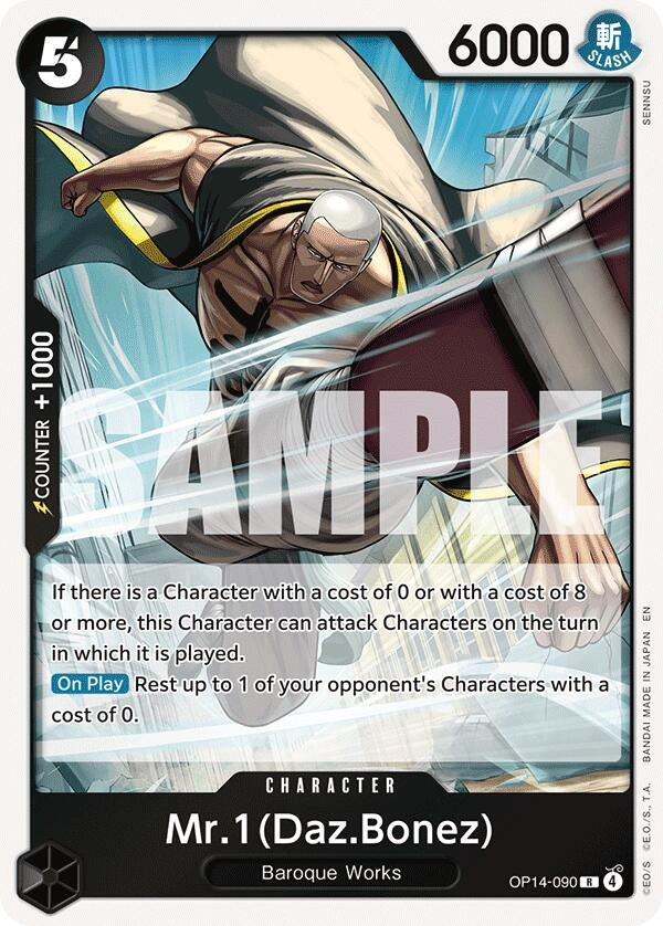 Image for Mr.1(Daz.Bonez) (OP14-090) [The Azure Sea's Seven] - One Piece Card Game