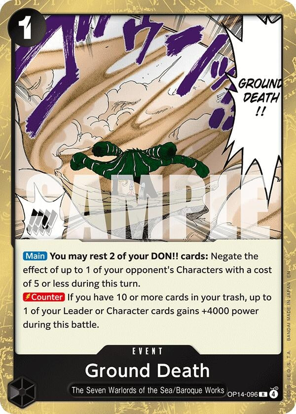 Image for Ground Death (OP14-096) [The Azure Sea's Seven] - One Piece Card Game