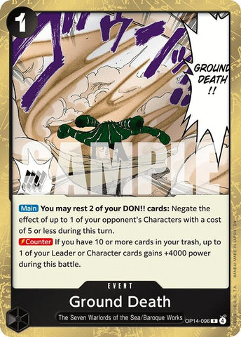 Image for Ground Death (OP14-096) [The Azure Sea's Seven] - One Piece Card Game