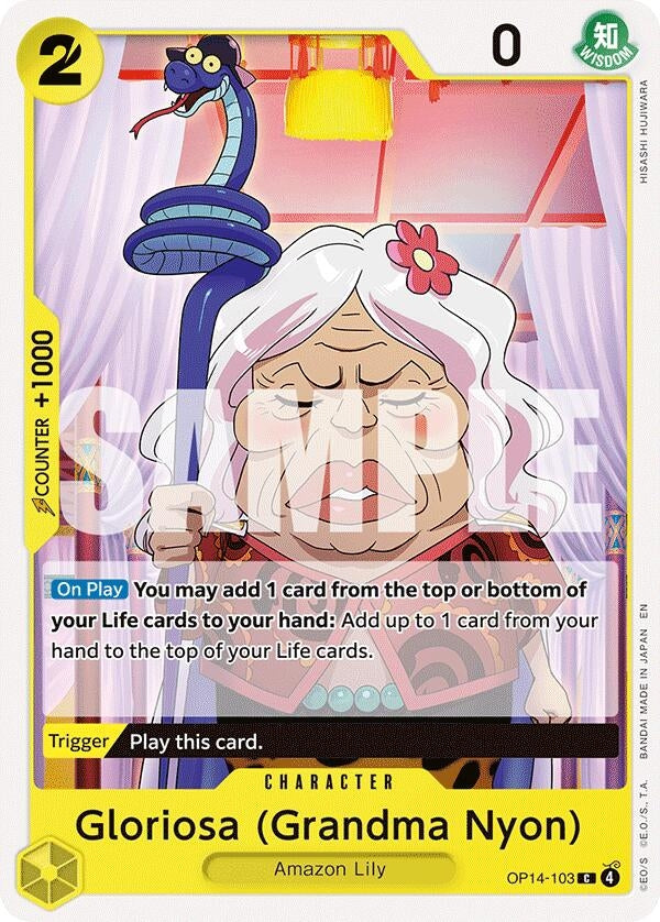 Image for Gloriosa (Grandma Nyon) (OP14-103) [The Azure Sea's Seven] - One Piece Card Game