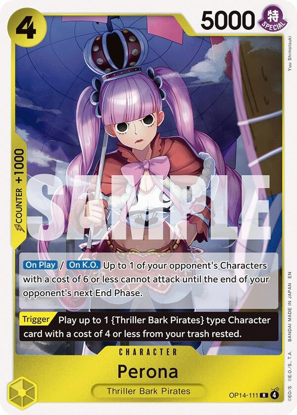 Image for Perona - OP14-111 (OP14-111) [The Azure Sea's Seven] - One Piece Card Game