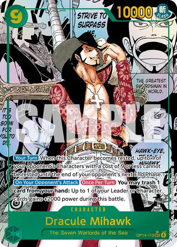Image for Dracule Mihawk (Manga) (OP14-119) [The Azure Sea's Seven] - One Piece Card Game