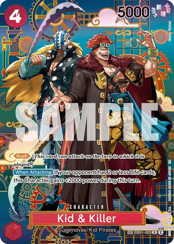 Image for Kid & Killer - EB01-003 (SP) (EB01-003) [The Azure Sea's Seven] - One Piece Card Game