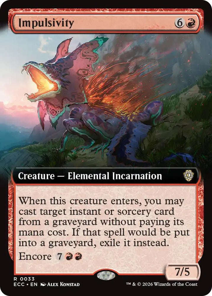 Image for Impulsivity (Extended Art) (33) [Commander: Lorwyn Eclipsed] - Magic: The Gathering