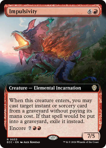 Image for Impulsivity (Extended Art) (33) [Commander: Lorwyn Eclipsed] - Magic: The Gathering