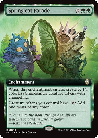 Image for Springleaf Parade (Extended Art) (39) [Commander: Lorwyn Eclipsed] - Magic: The Gathering