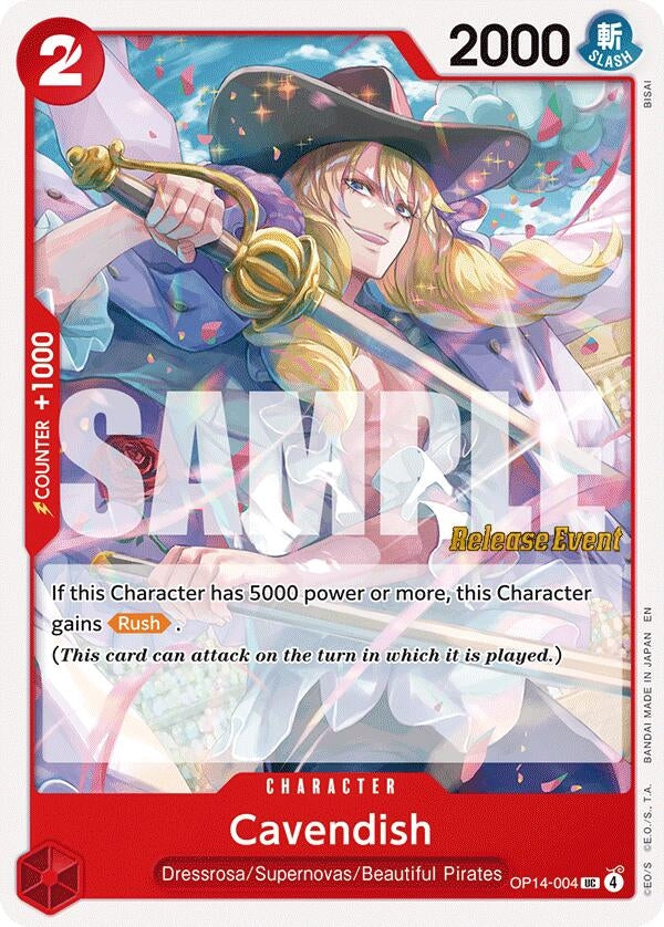 Image for Cavendish (OP14-004) - One Piece Card Game