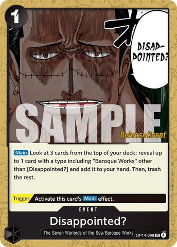 Image for Disappointed? (OP14-099) - One Piece Card Game