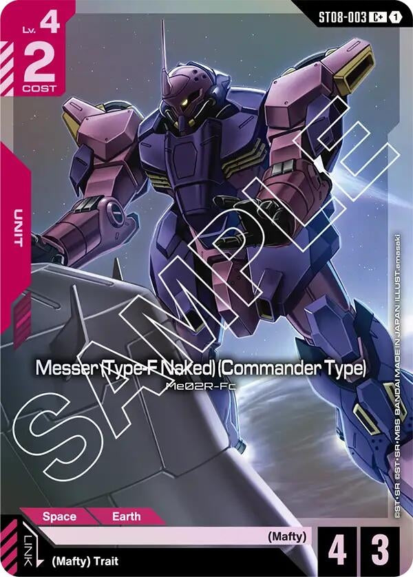 Image for Messer (Type-F Naked) (Commander Type) (C+) (ST08-003) [Starter Deck 08: Flash of Radiance] - Gundam Card Game