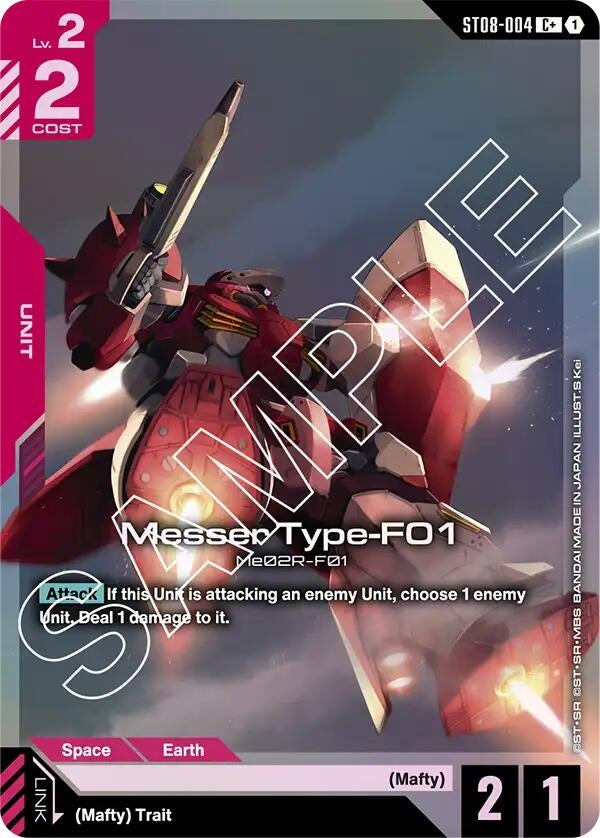 Image for Messer Type-F01 (C+) (ST08-004) [Starter Deck 08: Flash of Radiance] - Gundam Card Game