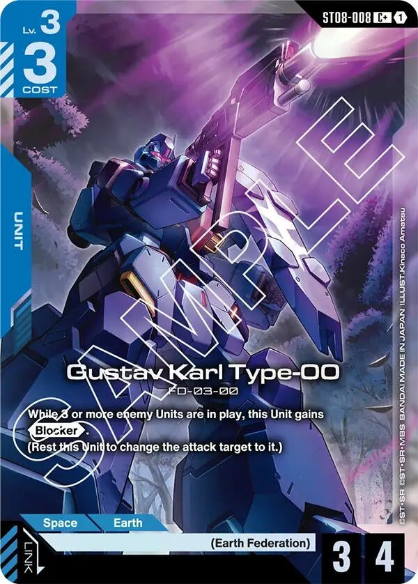 Image for Gustav Karl Type-00 (C+) (ST08-008) [Starter Deck 08: Flash of Radiance] - Gundam Card Game