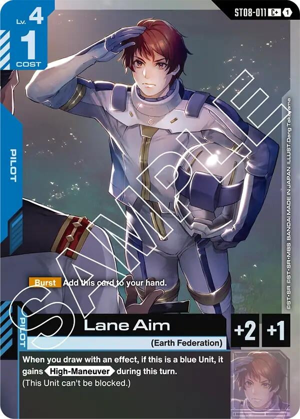 Image for Lane Aim (C+) (ST08-011) [Starter Deck 08: Flash of Radiance] - Gundam Card Game