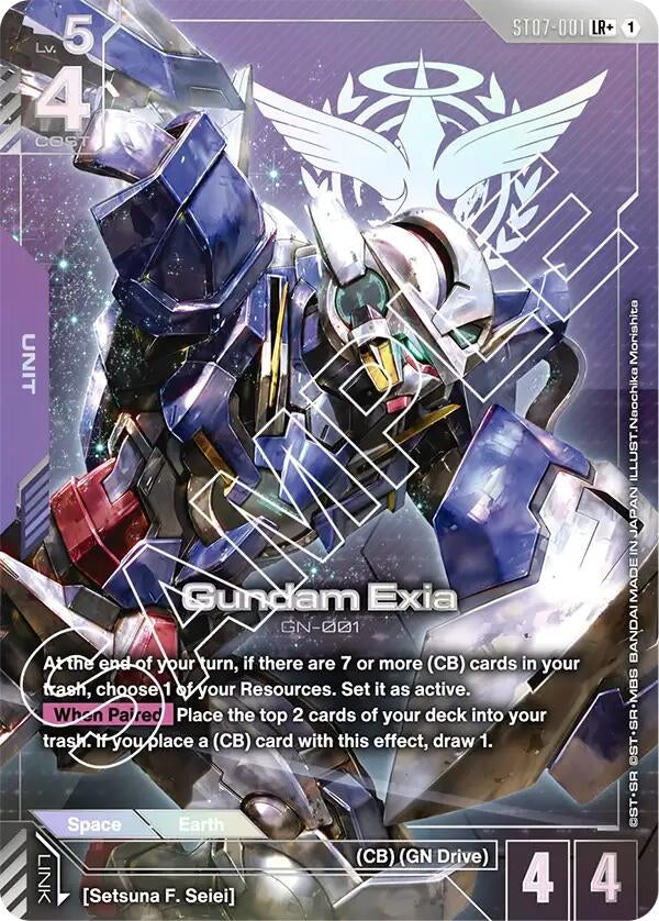 Image for Gundam Exia (ST07-001) (LR+) (ST07-001) [Starter Deck 07: Celestial Drive] - Gundam Card Game