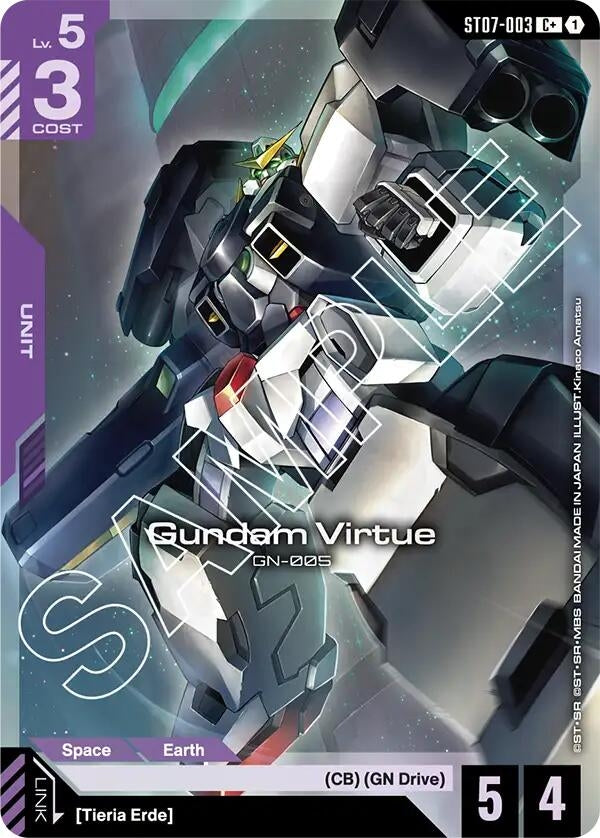 Image for Gundam Virtue (ST07-003) (C+) (ST07-003) [Starter Deck 07: Celestial Drive] - Gundam Card Game