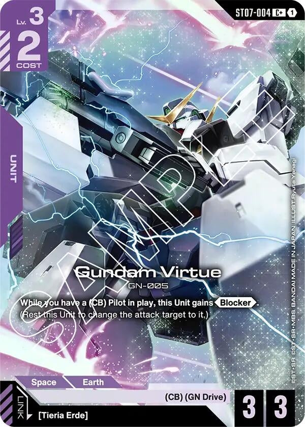 Image for Gundam Virtue (ST07-004) (C+) (ST07-004) [Starter Deck 07: Celestial Drive] - Gundam Card Game