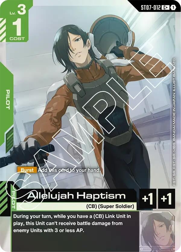 Image for Allelujah Haptism (C+) (ST07-012) [Starter Deck 07: Celestial Drive] - Gundam Card Game