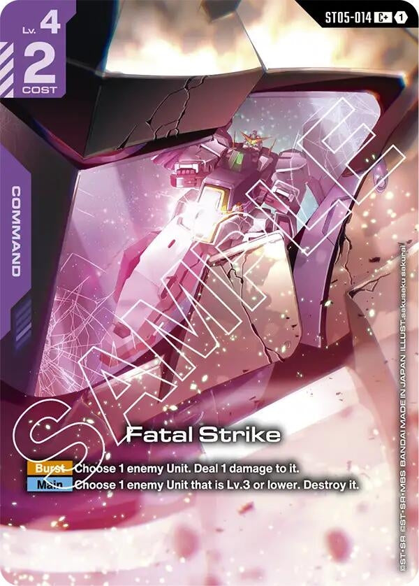 Image for Fatal Strike (C+) (ST05-014) [Starter Deck 07: Celestial Drive] - Gundam Card Game