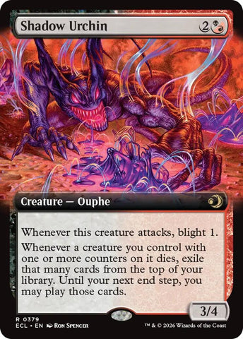 Image for Shadow Urchin (Extended Art) (379) [Lorwyn Eclipsed] - Magic: The Gathering