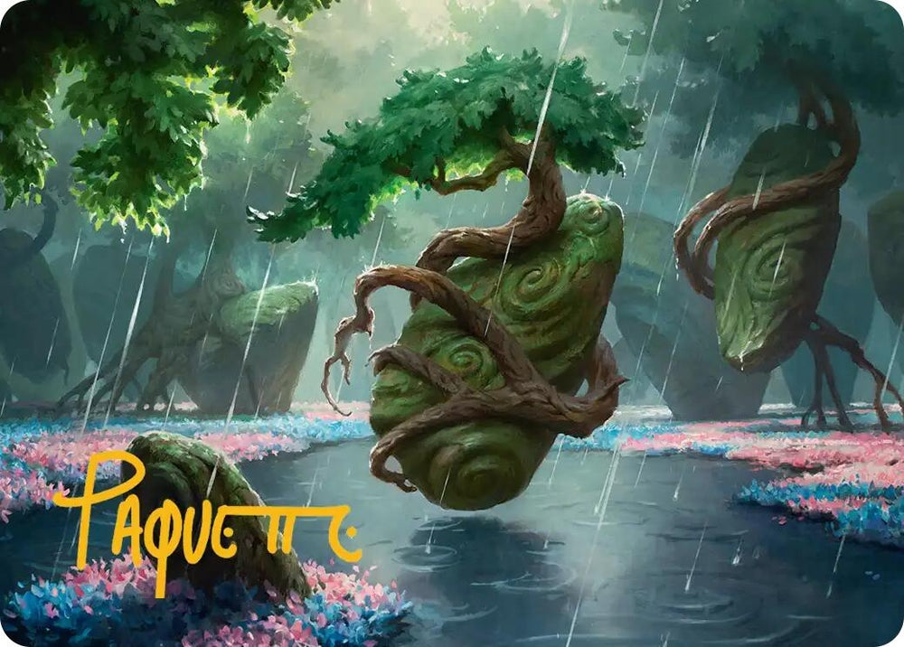 Image for Rain-Slicked Copse Art Card (Gold-Stamped Signature) (49) [Lorwyn Eclipsed] - Magic: The Gathering