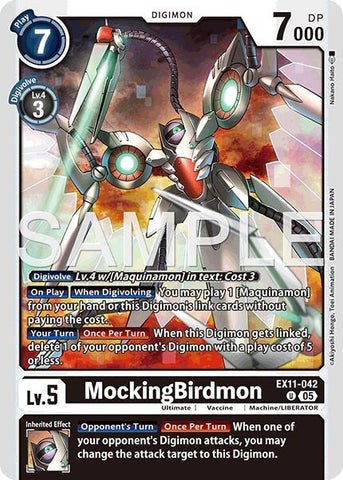Image for MockingBirdmon (EX11-042 U) [Dawn of Liberator] - Digimon Card Game