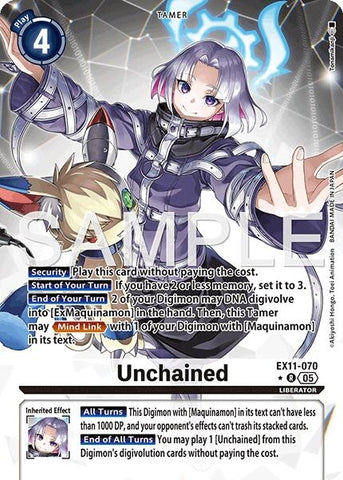 Image for Unchained (Alternate Art) (EX11-070 R) [Dawn of Liberator] - Digimon Card Game