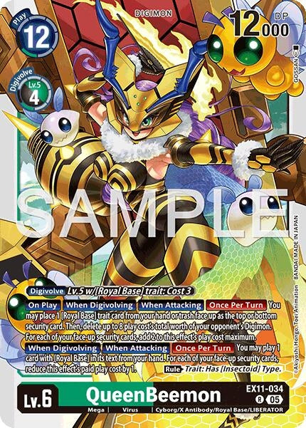 Image for QueenBeemon (EX11-034 R) [Dawn of Liberator] - Digimon Card Game