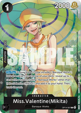 Image for Miss.Valentine(Mikita) (Dash Pack) (OP14-087) [The Azure Sea's Seven] - One Piece Card Game