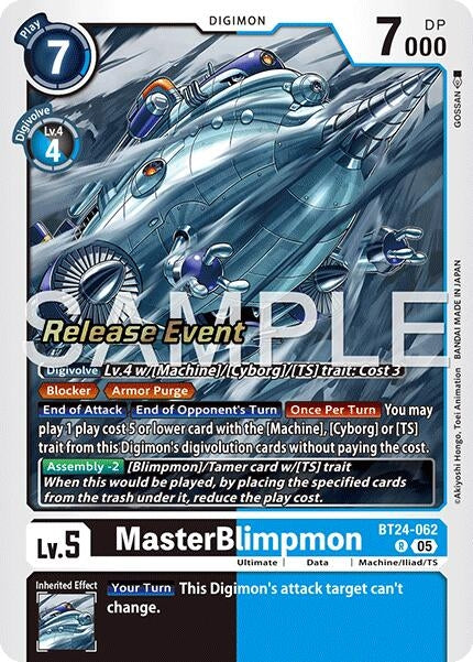 Image for MasterBlimpmon (BT24-062 R) [Time Stranger Release Event Cards] - Digimon Card Game