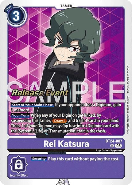 Image for Rei Katsura (BT24-087 R) [Time Stranger Release Event Cards] - Digimon Card Game