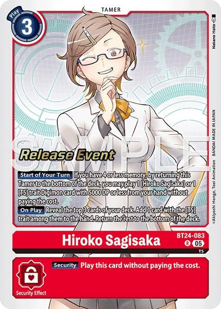 Image for Hiroko Sagisaka (BT24-083 R) [Time Stranger Release Event Cards] - Digimon Card Game