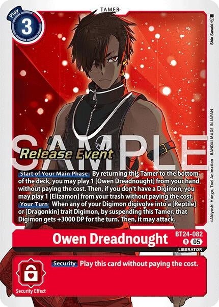 Image for Owen Dreadnought (BT24-082 R) [Time Stranger Release Event Cards] - Digimon Card Game