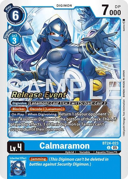 Image for Calmaramon (BT24-023 U) [Time Stranger Release Event Cards] - Digimon Card Game