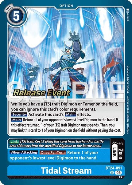 Image for Tidal Stream (BT24-091 U) [Time Stranger Release Event Cards] - Digimon Card Game