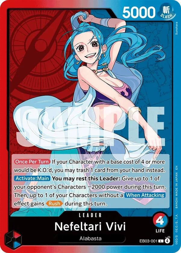 Image for Nefeltari Vivi (001) (EB03-001) [Extra Booster: One Piece Heroines Edition] - One Piece Card Game