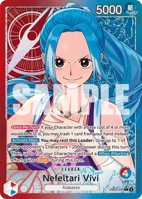 Image for Nefeltari Vivi (001) (Alternate Art) (EB03-001) [Extra Booster: One Piece Heroines Edition] - One Piece Card Game