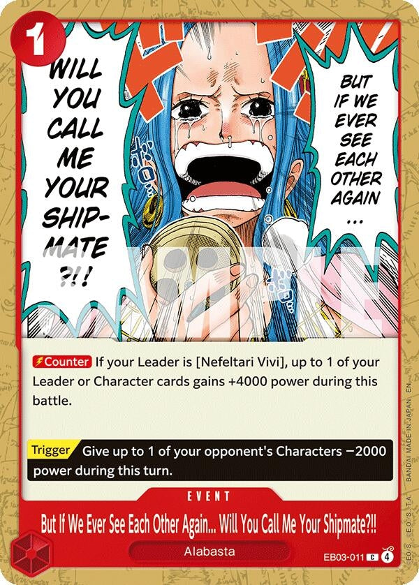 Image for But If We Ever See Each Other Again... Will You Call Me Your Shipmate?!! (EB03-011) [Extra Booster: One Piece Heroines Edition] - One Piece Card Game
