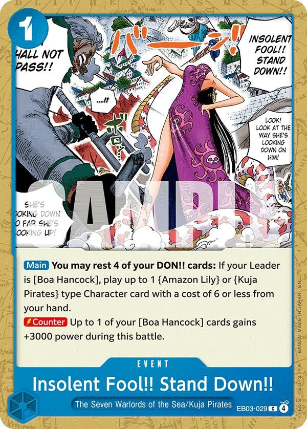 Image for Insolent Fool!! Stand Down!! (EB03-029) [Extra Booster: One Piece Heroines Edition] - One Piece Card Game