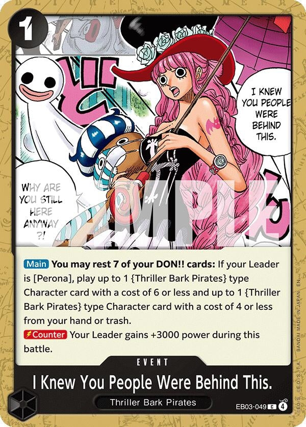 Image for I Knew You People Were Behind This. (EB03-049) [Extra Booster: One Piece Heroines Edition] - One Piece Card Game