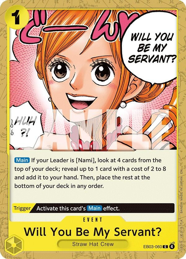 Image for Will You Be My Servant? (EB03-060) [Extra Booster: One Piece Heroines Edition] - One Piece Card Game