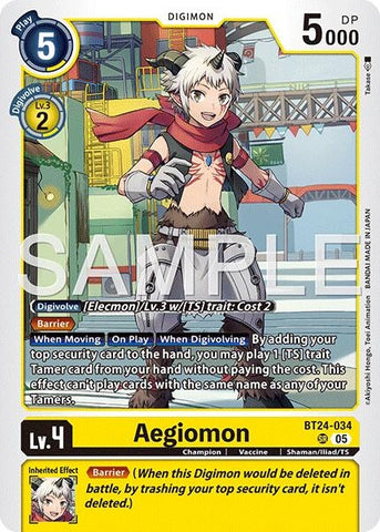 Image for Aegiomon (BT24-034 SR) [Time Stranger] - Digimon Card Game