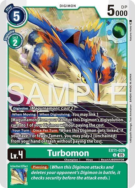Image for Turbomon (EX11-029 U) [Dawn of Liberator] - Digimon Card Game