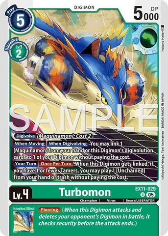 Image for Turbomon (EX11-029 U) [Dawn of Liberator] - Digimon Card Game