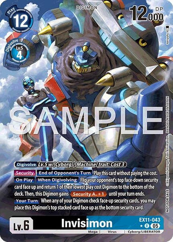 Image for Invisimon (Box Topper) (EX11-043 R) [Dawn of Liberator] - Digimon Card Game