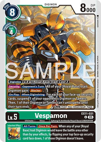 Image for Vespamon (EX11-031 U) [Dawn of Liberator] - Digimon Card Game