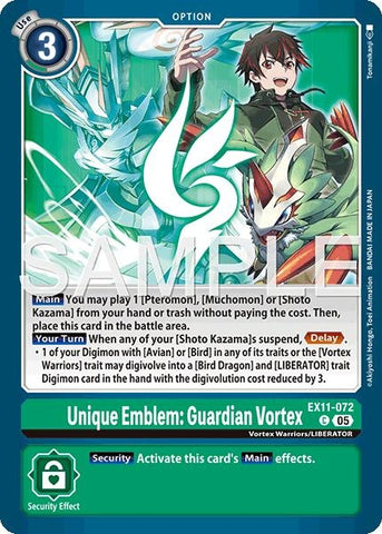 Image for Unique Emblem: Guardian Vortex (EX11-072 C) [Dawn of Liberator] - Digimon Card Game